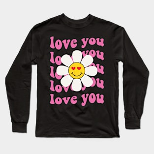 Trendy Retro Valentine's Day Gift for Women Girls Teens Long Sleeve T-Shirt